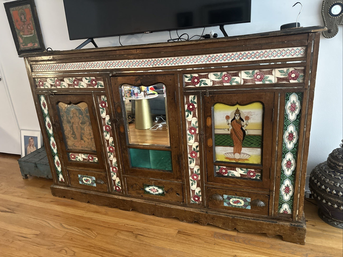 Colonial East Indian Moroccan Cabinet 1940s