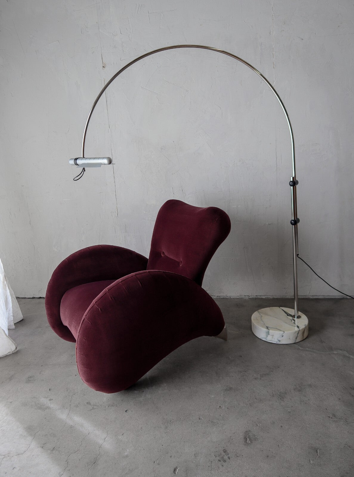 Baltensweiler Halo Mobil Marble Adjustable Arc Floor Lamp